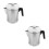 2Pcs Portable Aluminum Coffee Pot Silver Lightweight Camp Kettle 8