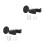 2Sets ABS Iron Black Guitar Wall Rack with Sponge Neck Support Holder 9