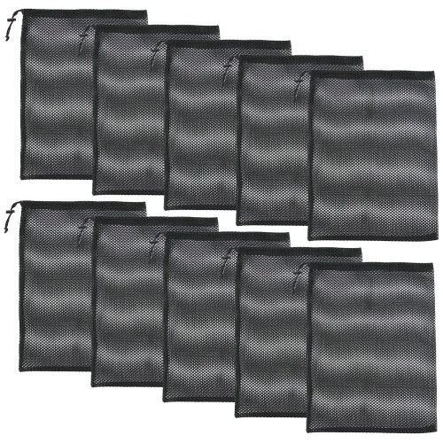 40Pcs Black Mesh Laundry Bags Lightweight Breathable Polyester Bags