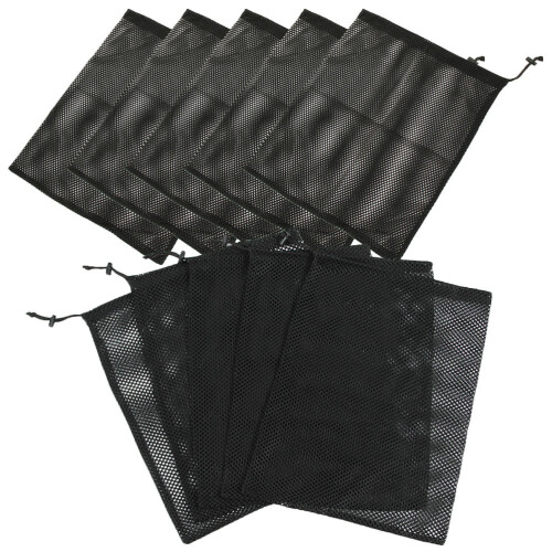 40Pcs Black Mesh Laundry Bags Lightweight Breathable Polyester Bags 1