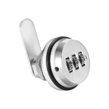 2Pcs Silver Cam Lock 3-Digit Code Keyless Cabinet Door Lock for Home