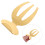 4Pcs Gold Stainless Steel Salad Hands Secure Grip Serving Utensils 10