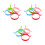 12Pcs Reusable Silicone Omelet Mold Multi Color Nonstick Egg Rings 8