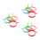 12Pcs Reusable Silicone Omelet Mold Multi Color Nonstick Egg Rings 10