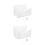 2Pcs White Acrylic Mail Holder Wall Mount Mail Organizer for Office 4