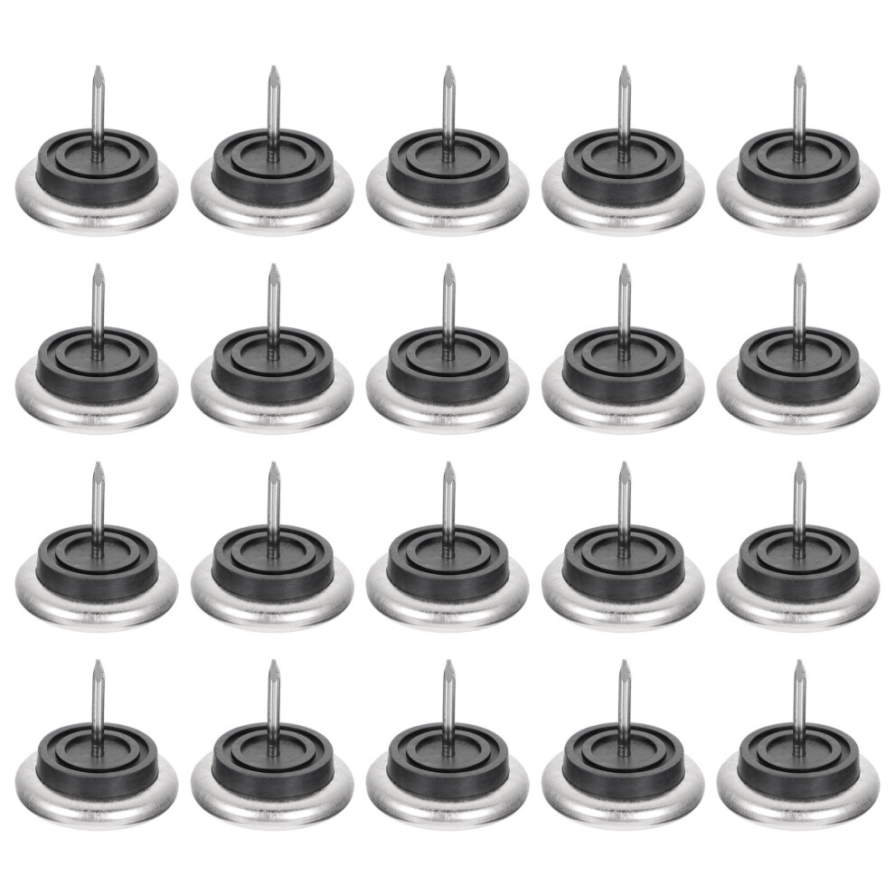40Pcs Silver Iron Furniture Slider Nails Floor Protectors Chair Glides 3584274493685
