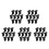 50Pcs Black Plastic Fixed Bracket for Circuit Breaker Versatile Use 4