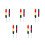 10Pcs Clarinet Maintenance Tools Nylon Cleaning Brush Kit Multi Color 9