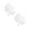 2Pcs White Acrylic Mail Holder Wall Mount Mail Organizer for Office 7