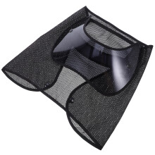 5Pcs Full Brim Hard Hat Sunshade Neck Shield Breathable Mesh Black