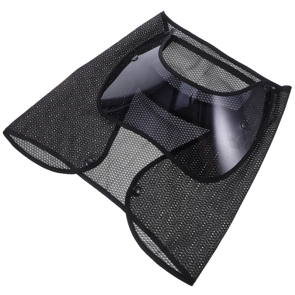 5Pcs Full Brim Hard Hat Sunshade Neck Shield Breathable Mesh Black 3632861962820