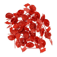 90Pcs Red Flag Plastic Miniature Figurines for Decor and DIY