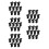50Pcs Black Plastic Fixed Bracket for Circuit Breaker Versatile Use 10