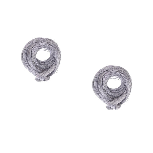 2Pcs Jewelry Beading String Silver Metallic Metal Cord 100 Yard 2