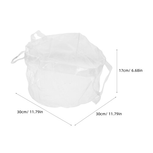 2Pcs Reusable Foldable Transparent Laundry Bag for Travel Camping 1