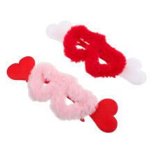 4Pcs Vintage Heart Sunglasses Plush Fuzzy Lightweight Party Eyewear