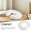 2Pcs Reusable Memory Foam Massage Chair Headrest White Face Cushion 7