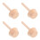 4Pcs Wooden Tart Pushers Smooth Surface Egg Patty Molds for Baking 5
