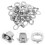 20Sets Durable Metal Snap Button Fastener Kit Silver for Various Uses 10