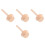 4Pcs Wooden Tart Pushers Smooth Surface Egg Patty Molds for Baking 7