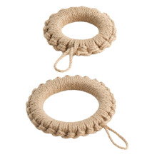 4Pcs Handmade Jute Rope Coasters and Potholders Round Kitchen Trivets