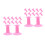 24Pcs Nail Art Practice Display Stand Pink Plastic Finger Holder 4