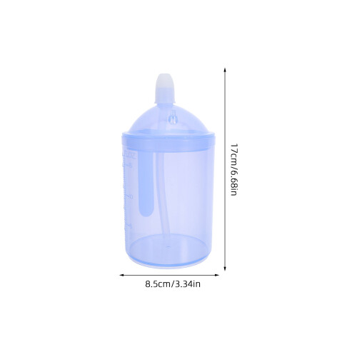 Blue Spill Proof Elderly Sippy Cup Adaptive Nursing Mug 2