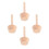 4Pcs Wooden Tart Pushers Smooth Surface Egg Patty Molds for Baking 8