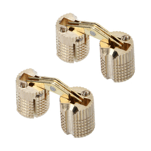 8Pcs Copper Hidden Cabinet Hinges 180 Opening Angle Durable DIY Use