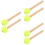 6Pcs Wooden Drumsticks Felt Head Percussion 7