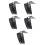 5Pcs Full Brim Hard Hat Sunshade Neck Shield Breathable Mesh Black 4