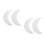 4Pcs White Foam Craft Balls Moon Shape for Eid DIY Decorations and Art 10