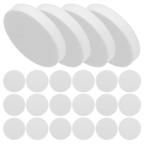 200Pcs White Sponge Nail Polishing Discs DIY Buffer Pads for Home Use 1