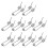 20Pcs Durable Metal Springs for Curling Iron Easy Installation Silver 3