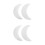 4Pcs White Foam Craft Balls Moon Shape for Eid DIY Decorations and Art 4