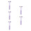 5Pcs Purple Multi-Purpose Medical Hammer Portable Diagnostic Tool 10