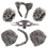 3Sets Complete Cosplay Prop Wool Mask Tail Gloves 2