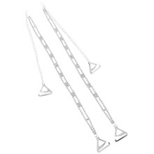 3Pairs Elegant Silver Bra Shoulder Straps Non-Slip Dress Accessories