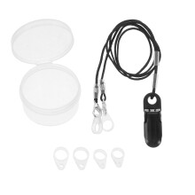 3Sets Wear-Resistant Hearing Amplifier Security Lanyard Nylon Black