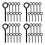 40Pcs Durable Hexagonal Spanner Black Steel for Mechanic Garage Use 6