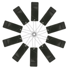 50Pcs Durable Black Rescue Whistles for Hiking Boating Emergency Use