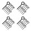 40Pcs Durable Hexagonal Spanner Black Steel for Mechanic Garage Use 8