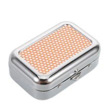 5Pcs Orange Metal Ashtray Rectangular Windproof Lid Portable for Home