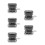 5Pcs Orange Metal Ashtray Rectangular Windproof Lid Portable for Home 9