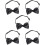 5Pcs Durable Black Polyester Mens Bowtie Formal Occasion Accessory 10