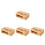4Pcs Light Brown Bamboo Phone Stand Amplifier Loudspeaker for Home 7
