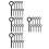 40Pcs Durable Hexagonal Spanner Black Steel for Mechanic Garage Use 5