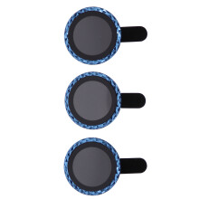 6Pcs Blue Phone Camera Lens Tempered Glass Protectors Rear Covers