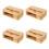 4Pcs Light Brown Bamboo Phone Stand Amplifier Loudspeaker for Home 6