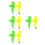 16Pcs Heavy Duty Trekking Pole Tips Replacement for Hiking Sticks 4